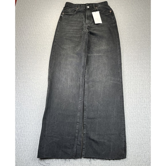Zara baggy wide leg new‎ with tags Women (4/26X34 high rise hip-hop black jeans - Picture 1 of 14